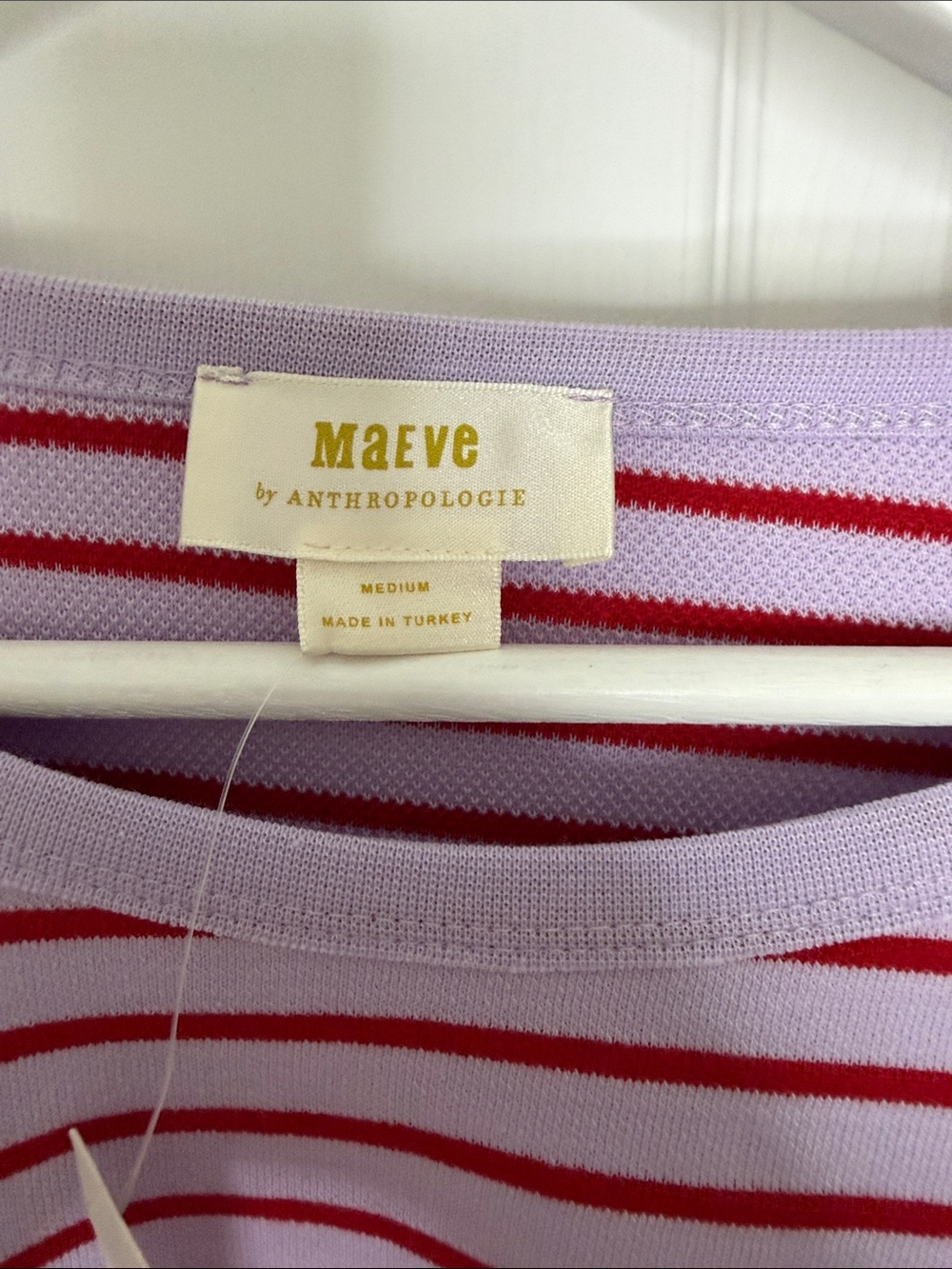 Maeve Lavender and Red Striped Long-Sleeve Top with Snap Details - Picture 6 of 9
